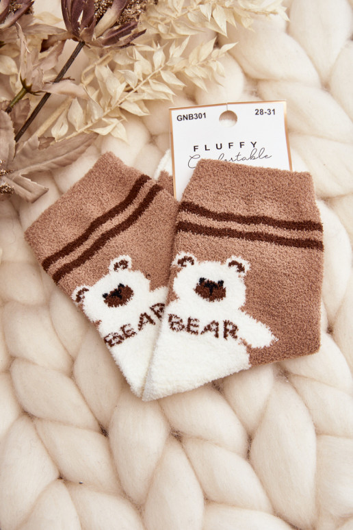 Meias quentes na cor marrom