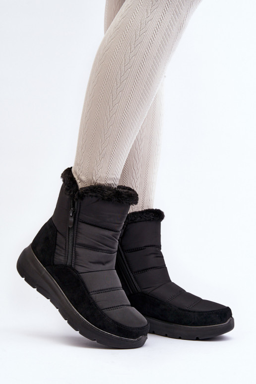 botas de neve com pêlo em preto Primose