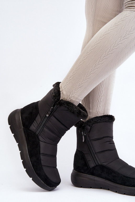 botas de neve com pêlo em preto Primose
