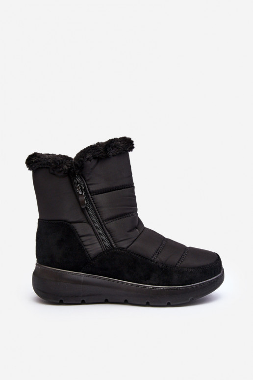 botas de neve com pêlo em preto Primose