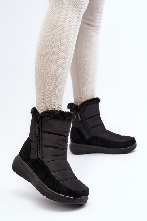 botas de neve com pêlo em preto Primose