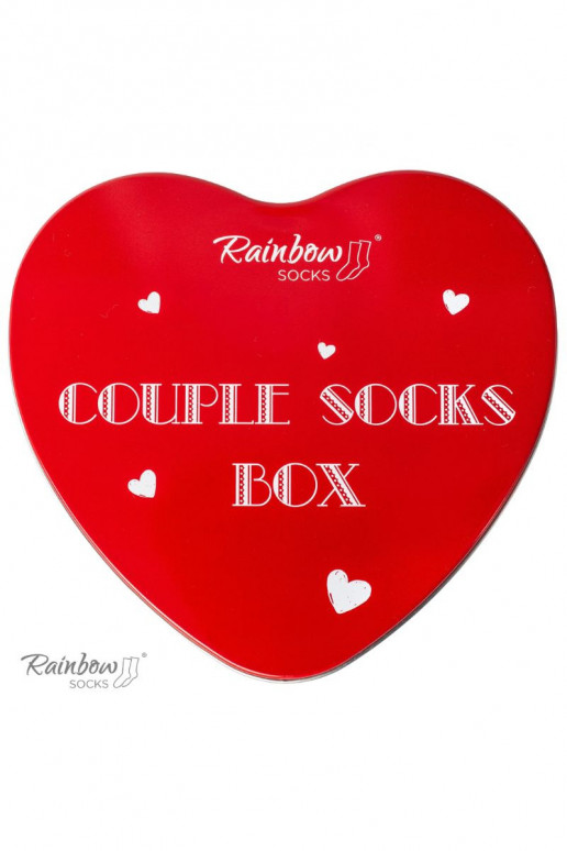 Meias COUPLE BOX 2 pares Caixa com corações