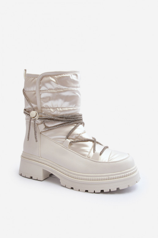 Botas de neve quentes na cor branca Rilana