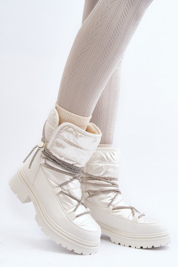 Botas de neve quentes na cor branca Rilana 2