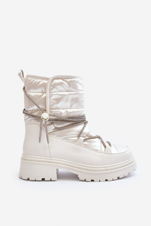 Botas de neve quentes na cor branca Rilana