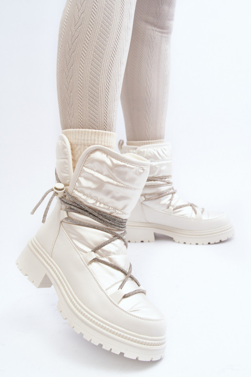 Botas de neve quentes na cor branca Rilana