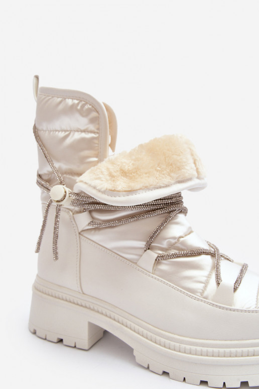 Botas de neve quentes na cor branca Rilana