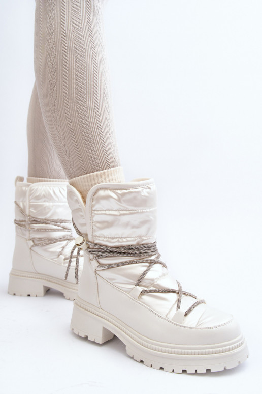 Botas de neve quentes na cor branca Rilana