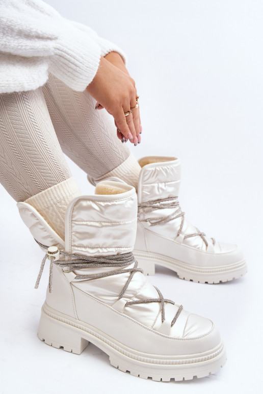 Botas de neve quentes na cor branca Rilana