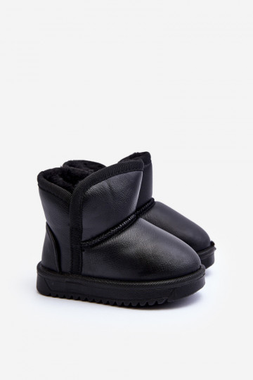 Botas de neve infantis sintéticas pretas Husalta
