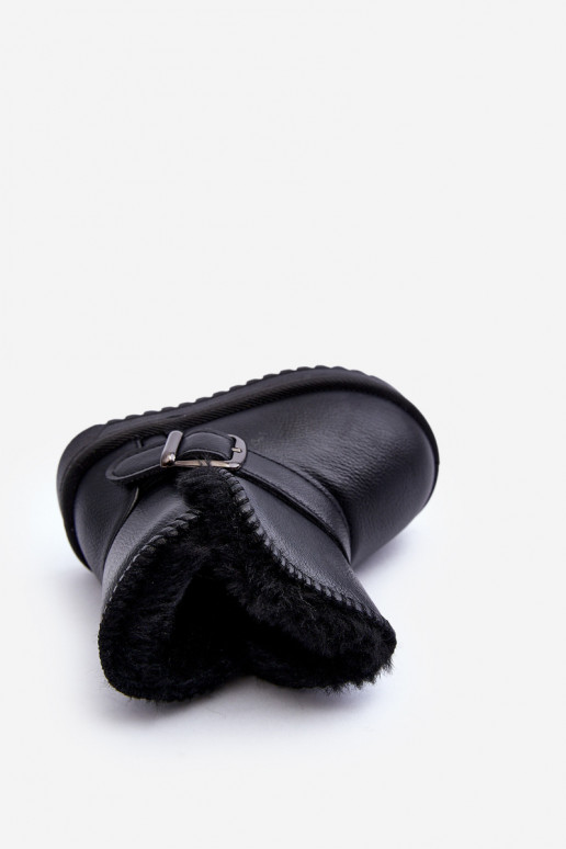 Botas de neve Eco infantis com tiras na cor preta Orinor Botas de neve Eco infantis com tiras na cor preta Orinor