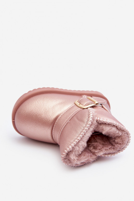 Botas de neve ecológicas infantis com tiras rosa Orinor Botas de neve ecológicas infantis com tiras rosa Orinor