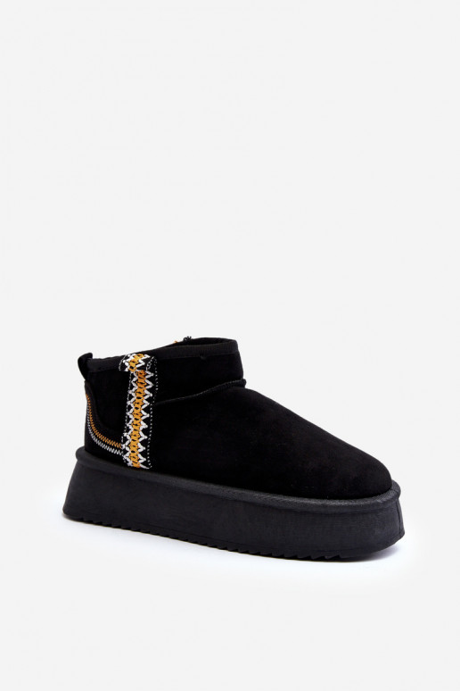 botas de neve com plataforma estampada em Udra preto