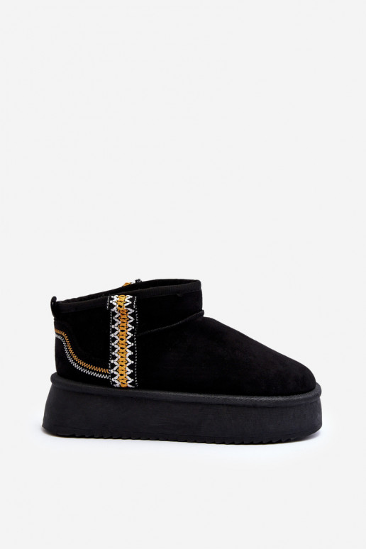 botas de neve com plataforma estampada em Udra preto