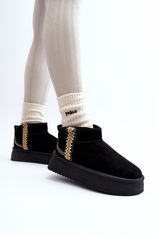 botas de neve com plataforma estampada em Udra preto