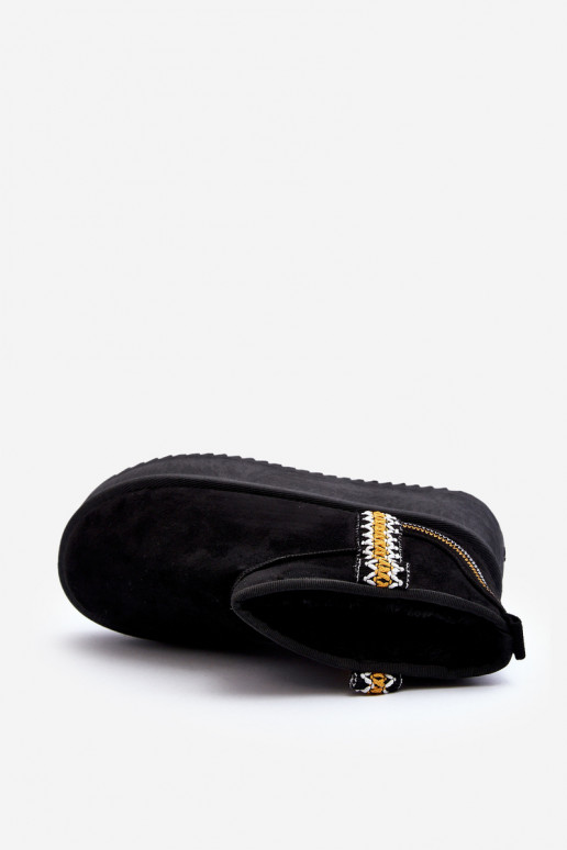 botas de neve com plataforma estampada em Udra preto