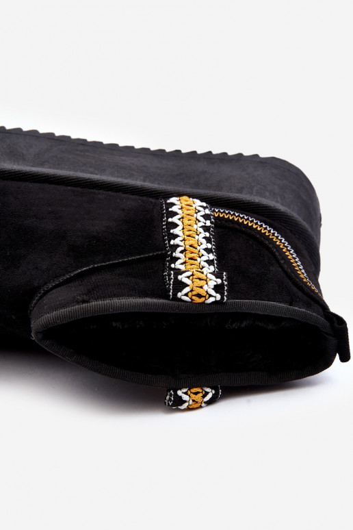 botas de neve com plataforma estampada em Udra preto