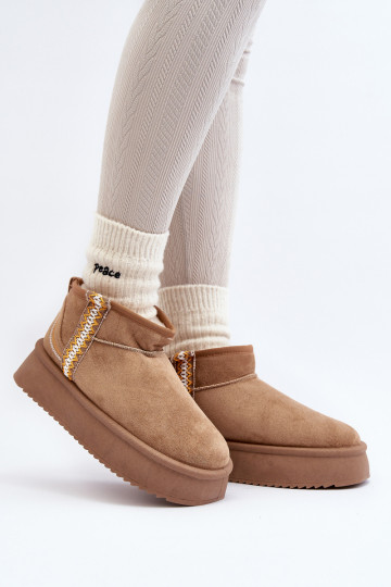botas de neve com plataforma estampada em Udra marrom 2