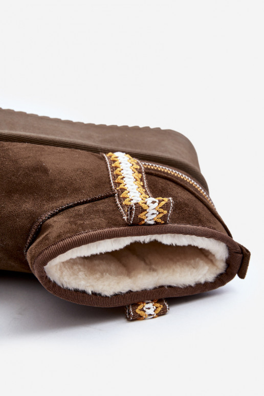 botas de neve com plataforma estampada em cáqui Udra botas de neve com plataforma estampada em cáqui Udra