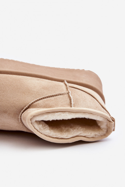 botas de neve com sola maciça bege Caliksa