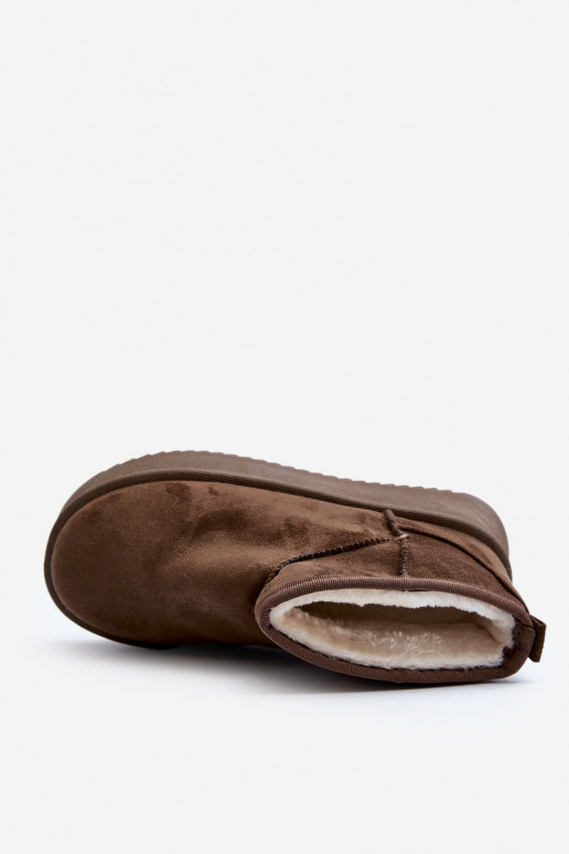 botas de neve com sola enorme na cor cáqui Caliksa