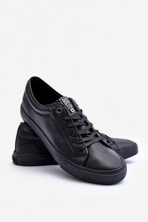 sapatos de lazer em couro ecológico na cor preta Big Star JJ174234