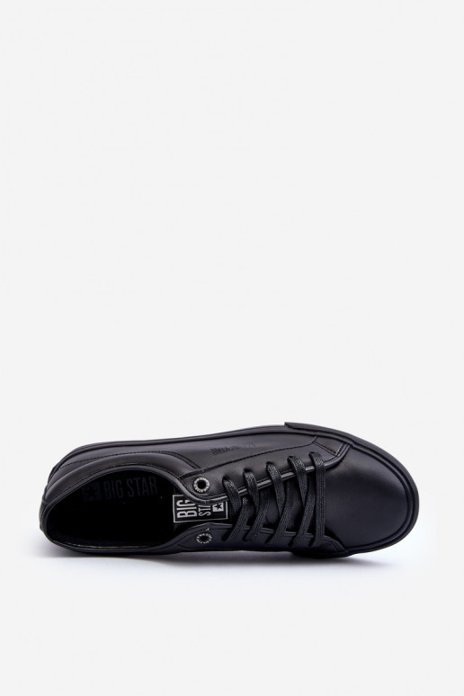 sapatos de lazer em couro ecológico na cor preta Big Star JJ174234