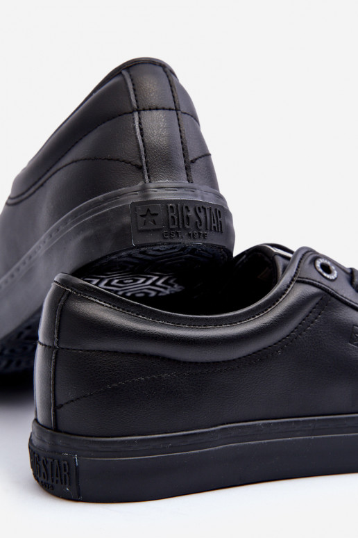 sapatos de lazer em couro ecológico na cor preta Big Star JJ174234