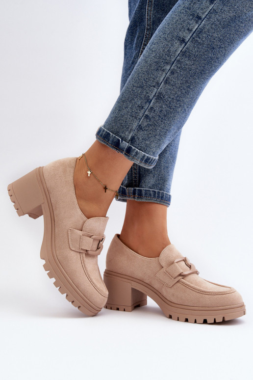 Sapatos de salto largo em camurça Finley