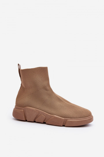 calçado desportivo com sola tipo meia na cor bege Zirila