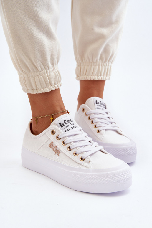 Sapatos plataforma femininos Lee Cooper LCW-24-31-2725 branco
