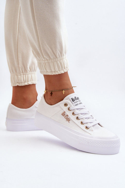 Sapatos plataforma femininos Lee Cooper LCW-24-31-2725 branco Sapatos plataforma femininos Lee Cooper LCW-24-31-2725 branco