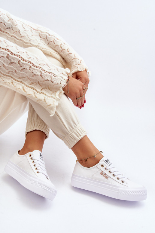 Sapatos plataforma femininos Lee Cooper LCW-24-31-2725 branco Sapatos plataforma femininos Lee Cooper LCW-24-31-2725 branco