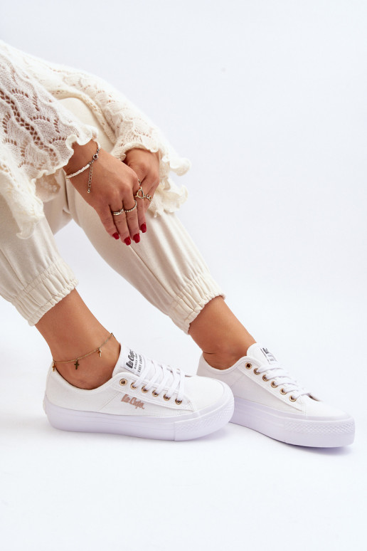 Sapatos plataforma femininos Lee Cooper LCW-24-31-2725 branco Sapatos plataforma femininos Lee Cooper LCW-24-31-2725 branco