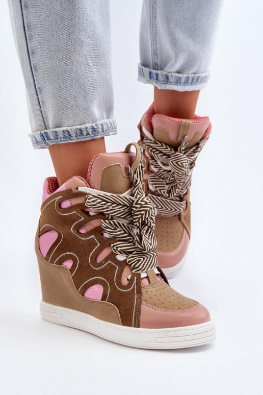 Tênis modelo sapatos cor rosa Leoppa