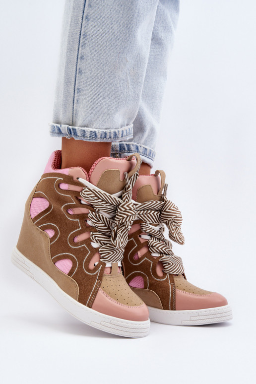 Tênis modelo sapatos cor rosa Leoppa