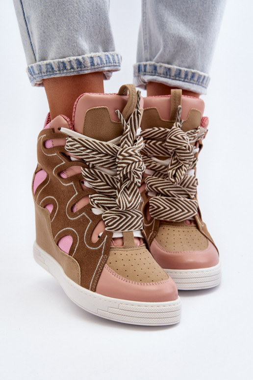 Tênis modelo sapatos cor rosa Leoppa