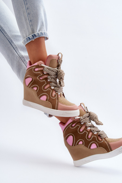 Tênis modelo sapatos cor rosa Leoppa
