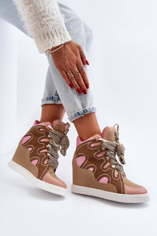 Tênis modelo sapatos cor rosa Leoppa