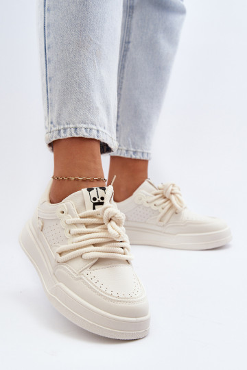 Sapatos esportivos de couro sintético na cor areia Avanalis 2