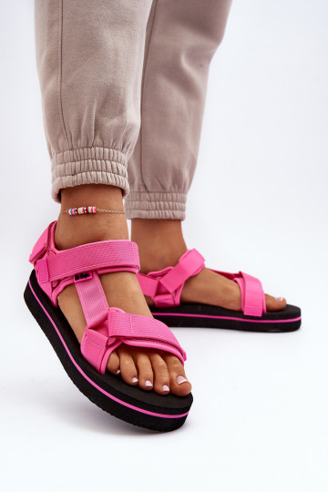 Sandálias femininas com plataforma Lee Cooper LCW-24-05-2750L cor rosa