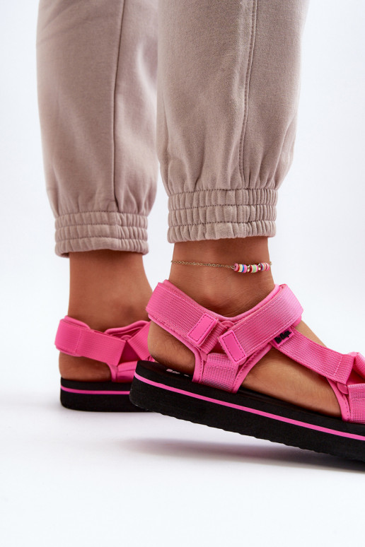 Sandálias femininas com plataforma Lee Cooper LCW-24-05-2750L cor rosa