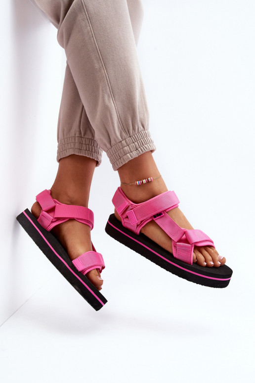 Sandálias femininas com plataforma Lee Cooper LCW-24-05-2750L cor rosa