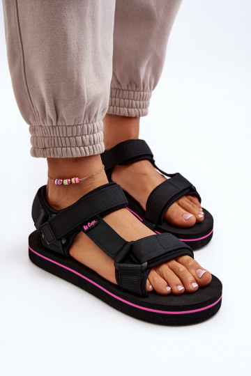 Sandálias femininas com plataforma Lee Cooper LCW-24-05-2751L cor preta