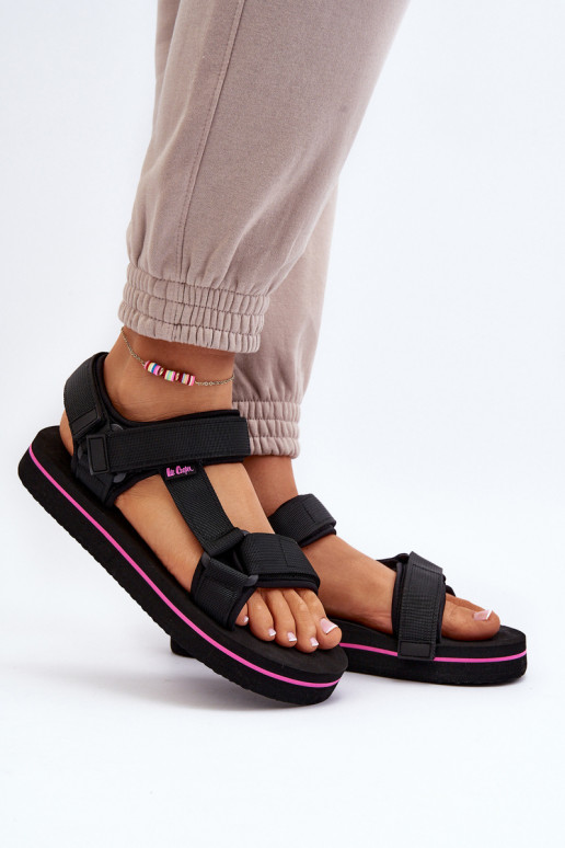 Sandálias femininas com plataforma Lee Cooper LCW-24-05-2751L cor preta