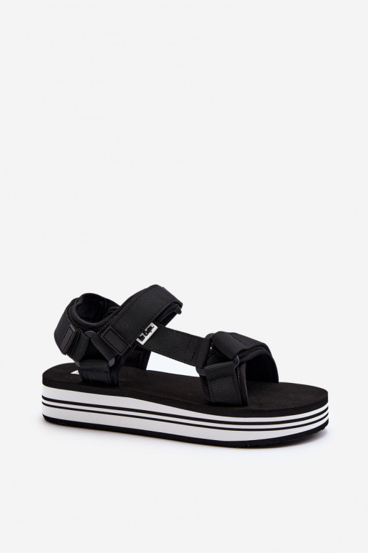 Sandálias femininas com plataforma Lee Cooper LCW-24-05-2753 cor preta