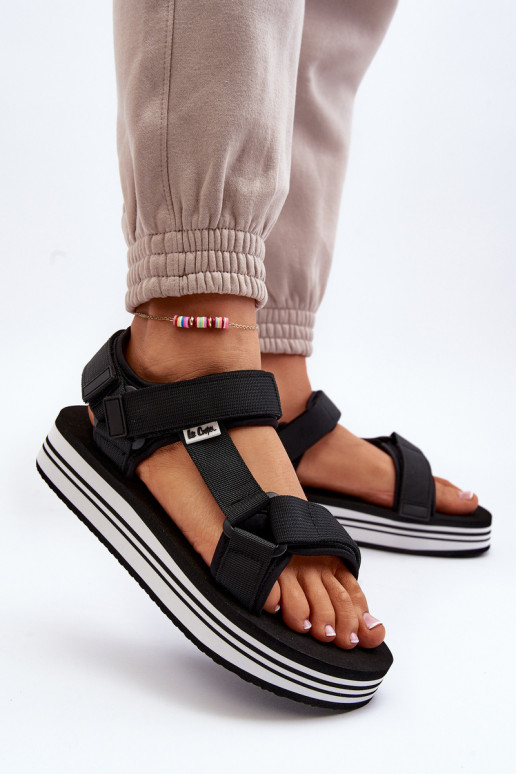 Sandálias femininas com plataforma Lee Cooper LCW-24-05-2753 cor preta