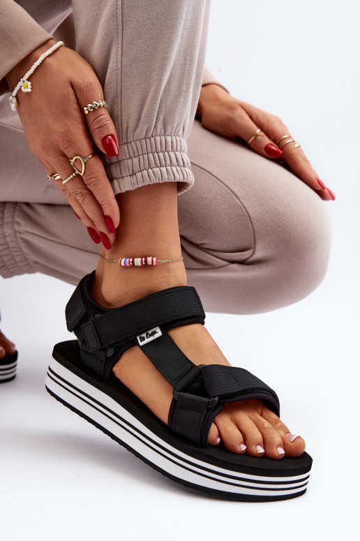 Sandálias femininas com plataforma Lee Cooper LCW-24-05-2753 cor preta Sandálias femininas com plataforma Lee Cooper LCW-24-05-2753 cor preta