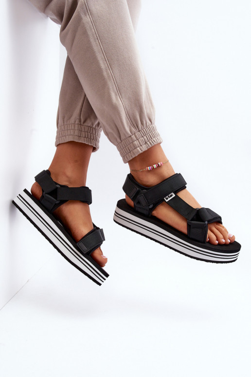 Sandálias femininas com plataforma Lee Cooper LCW-24-05-2753 cor preta