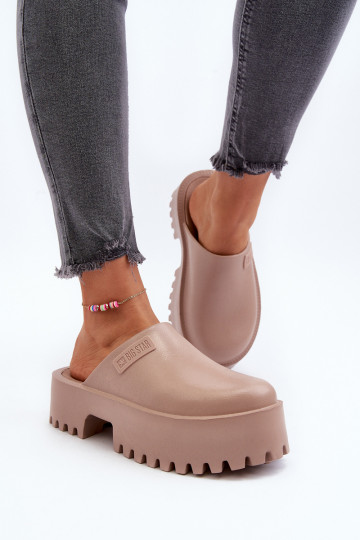 Chinelos com sola maciça da moda Big Star NN274016 bege